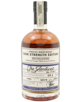 Glenlivet 1992/2010 Chivas Brothers Cask Strength Edition 17 år Single Highland Malt 50 cl 59,3%